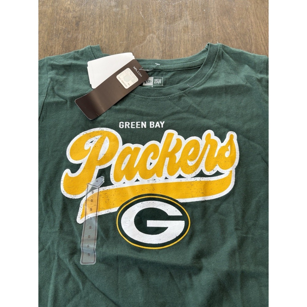 Green Bay Packers Shirt Womens Small Green NFL Football New Era Short Sleeve nwt